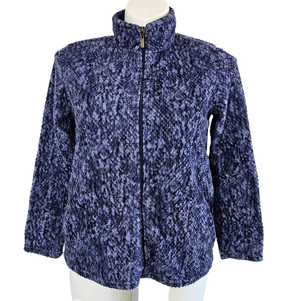 stan herman fleece jacket blue sz M
